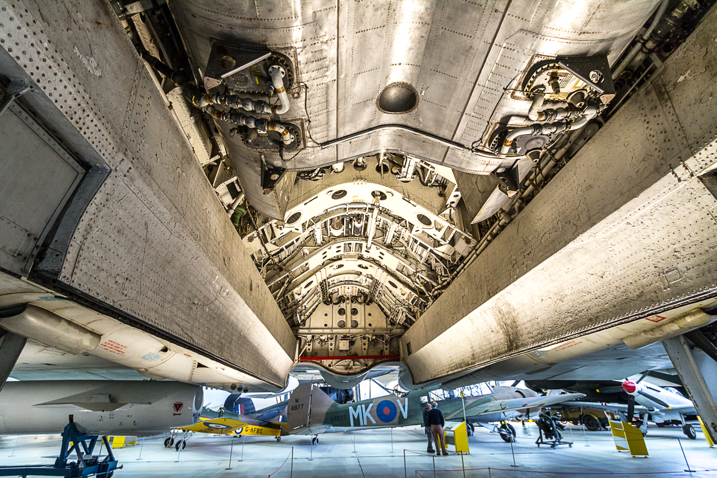 Inside the bomb bay of a Vulcan at IWM Duxford