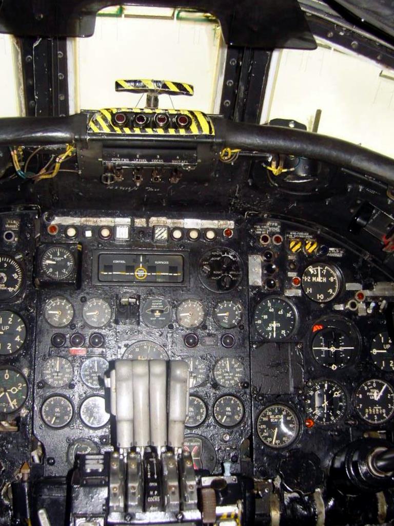 Avro Vulcan B.2 cockpit instruments and ejector seats